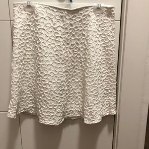 White skirt.